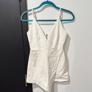 White Sleeveless Romper